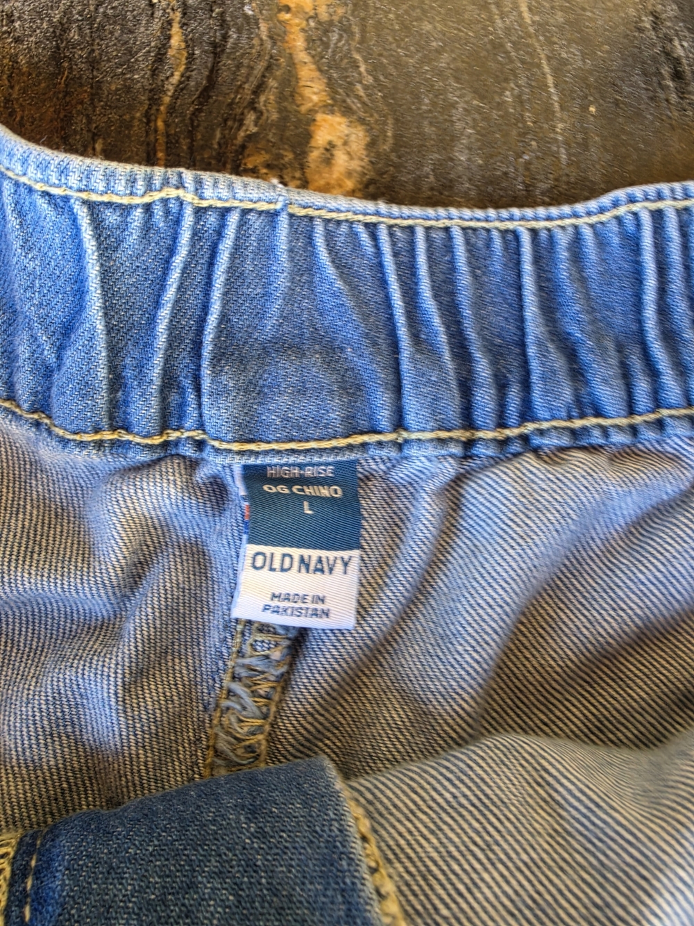 Old Navy Blue High-Rise Chino Shorts - Picture 6 of 6